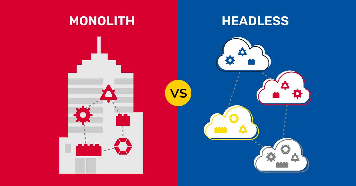 headless vs monolith illustration