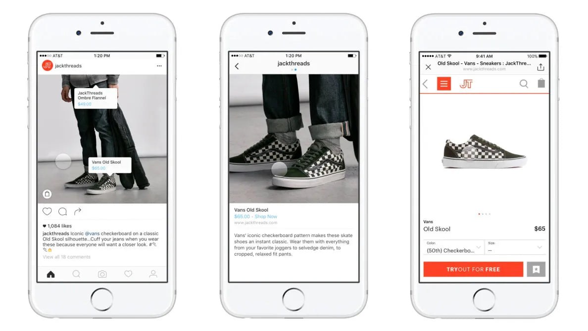 Shoppable instragram post