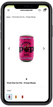 Culture Pop on phone