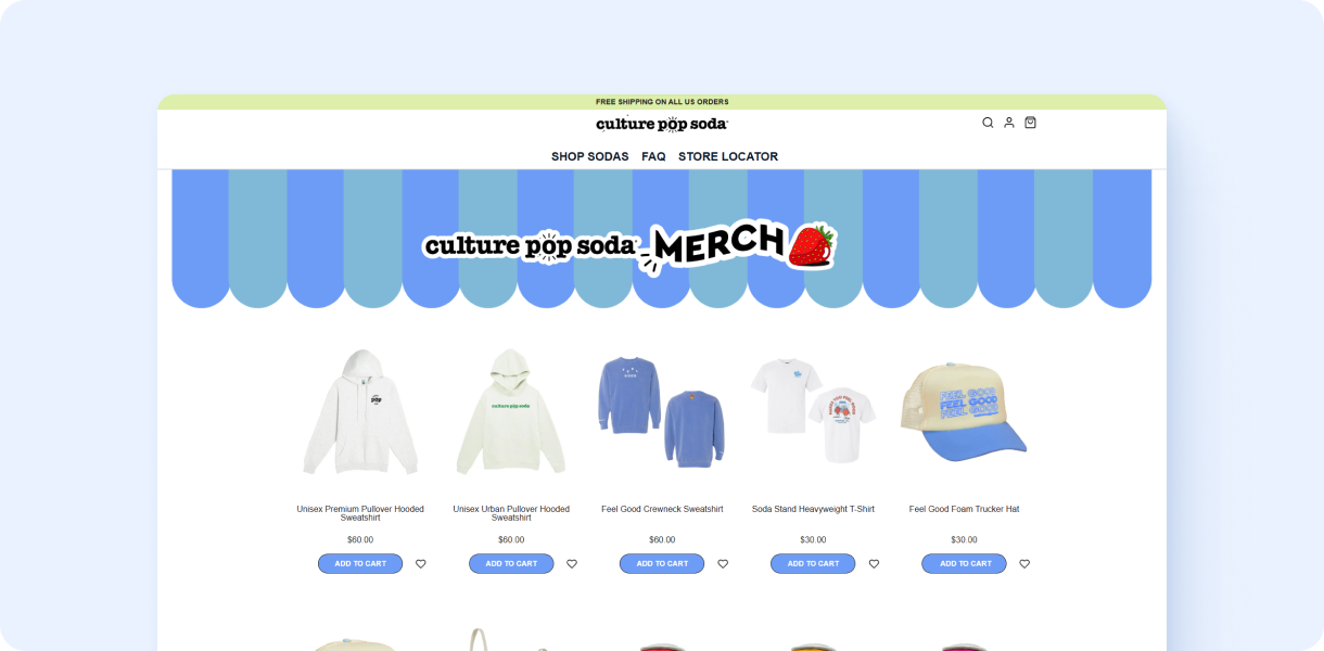 culture pop hero section