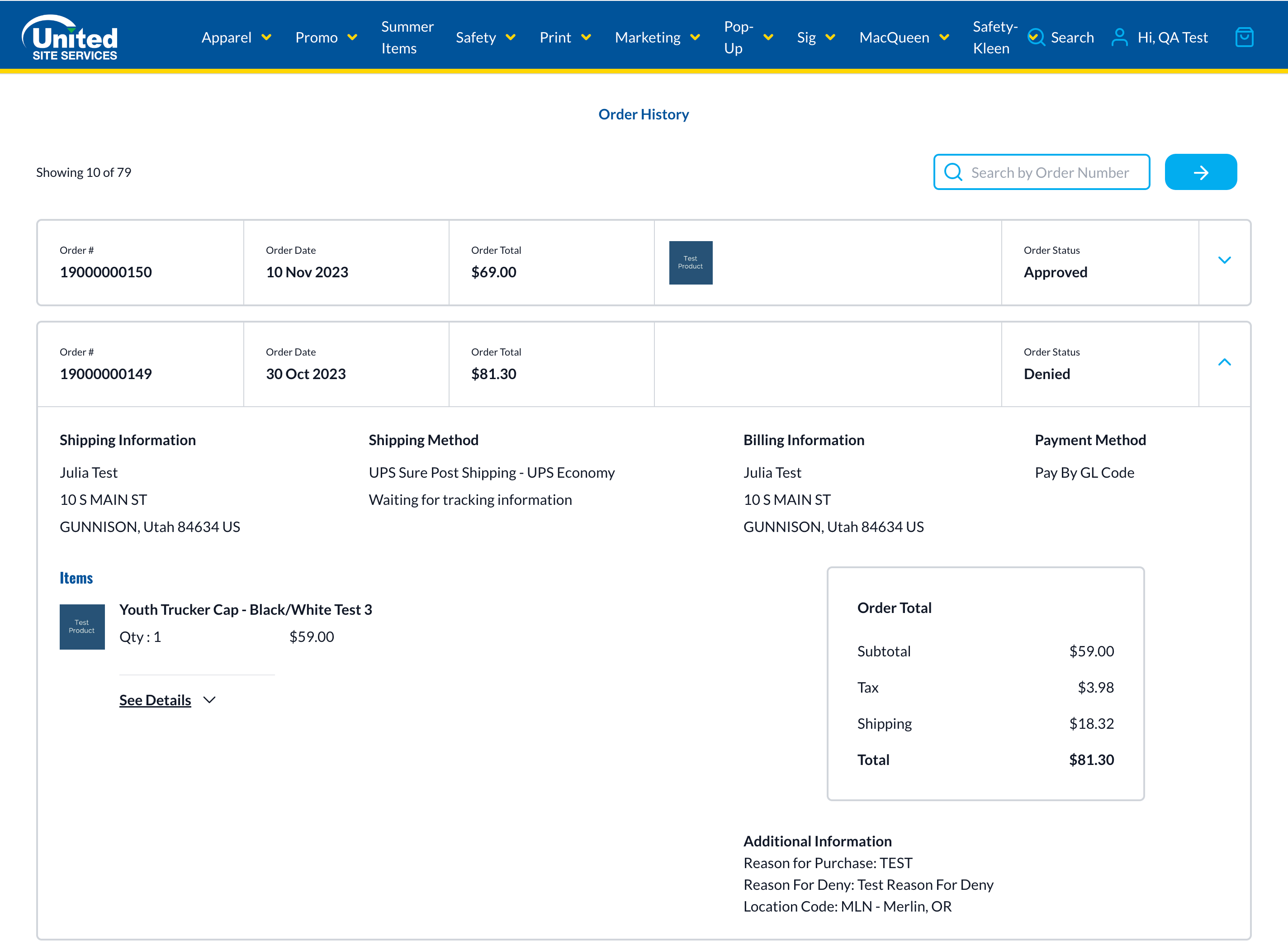 Order management