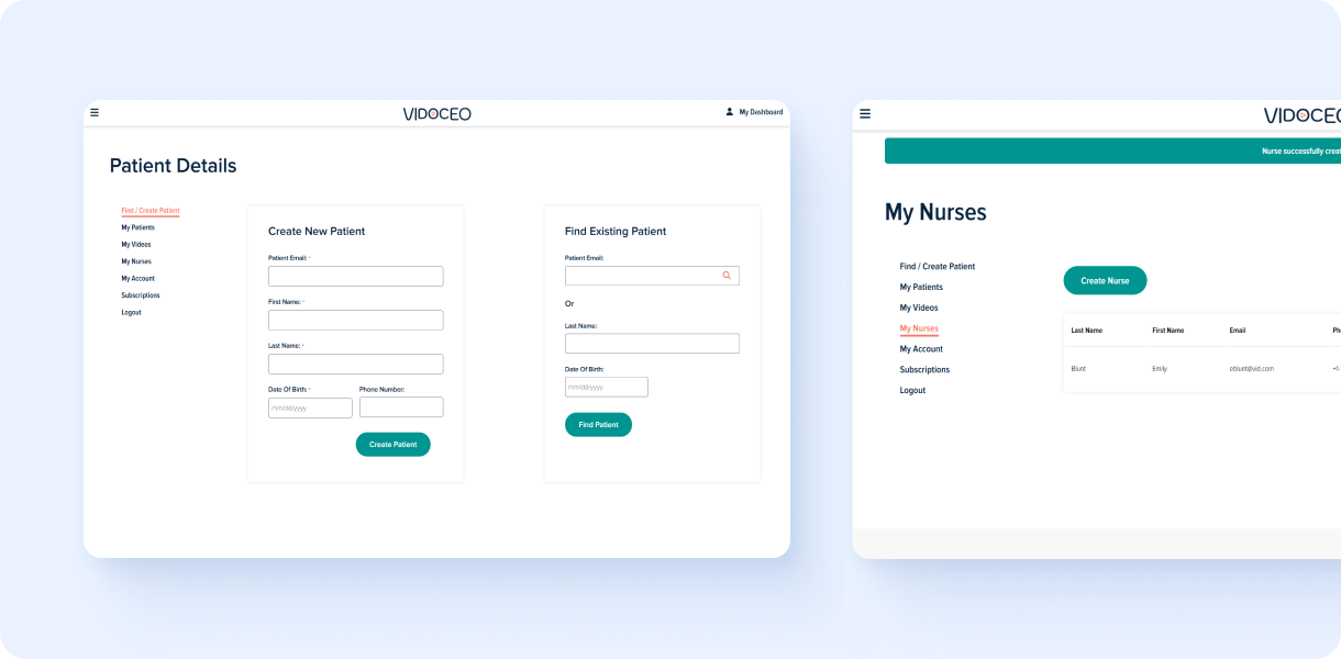 Vidoceo patients