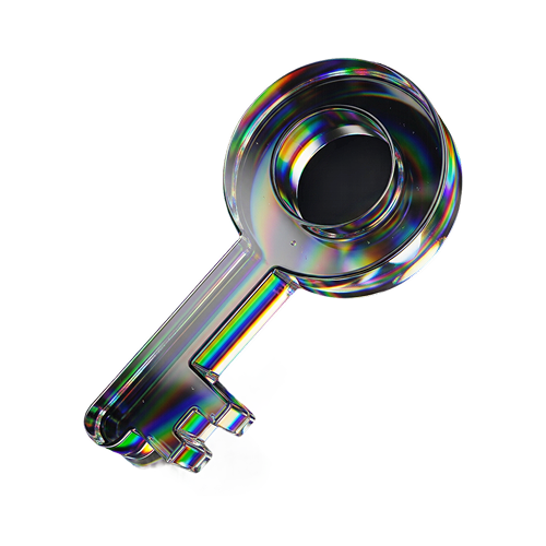 Glass key icon representing owning your software instead of renting it