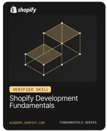 Shopify verified skill badge for Shopify Development Fundamentals