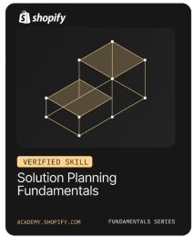 Shopify verified skill badge for Solution Planning Fundamentals